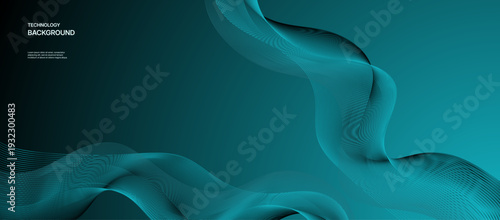Futuristic AI neural network background with glowing big data particles and cyber communication flow modern technology vector illustration