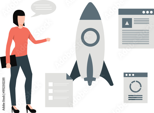 The girl start a business for creativity and innovation