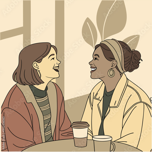 young friends having breakfast