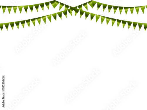 ガーランド三角、曲線、4黄緑F5