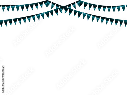 ガーランド三角、曲線、16青緑F5