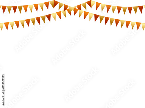 ガーランド三角、曲線、m金9オレンジF5