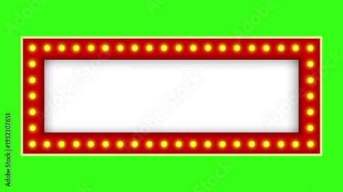 Red marquee light board sign retro