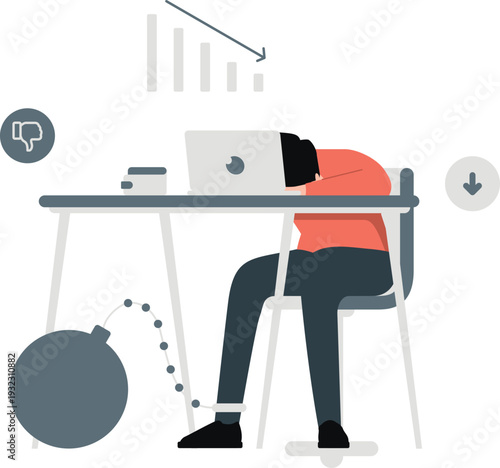 The boy is worried about business lose.