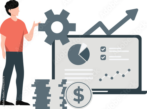 The boy is talking about business strategy.