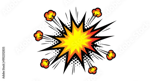 Explosion Burst Comic Book Sound Effect