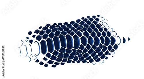 Abstract Dark Blue Snake Skin Texture Pattern - Reptile Scales Close-up