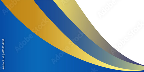 Blue and Gold curve wavy vector border for footer header background. Suitable for certificate, flyer, letterhead, banner, etc background
