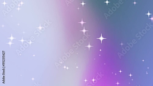 Twinkling Stars Glittering on a Soft Pastel Gradient Background Loop