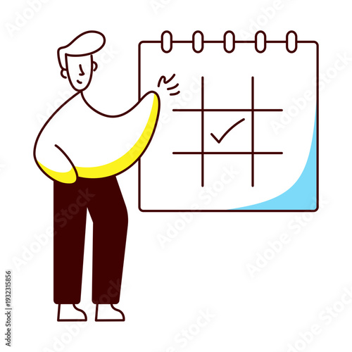 A drawing style illustration showing holiday calendar
