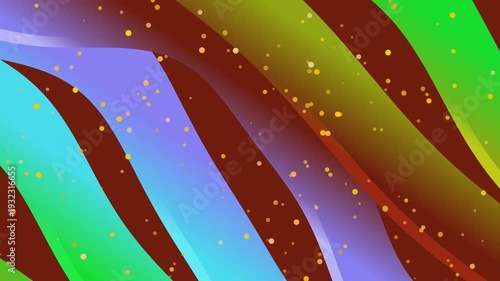 Dynamic Colorful Abstract Flowing Gradient Waves with Glitter Particles