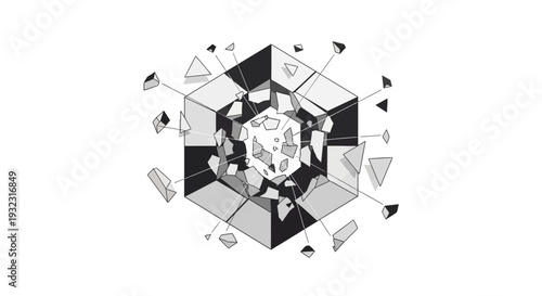 Abstract Geometric Explosion Crystal Structure