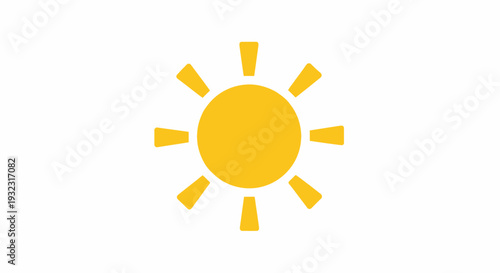 Simple Yellow Sun Icon