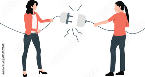 The girls doing switch connection.