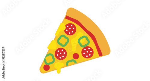 Delicious Pepperoni Pizza Slice Icon