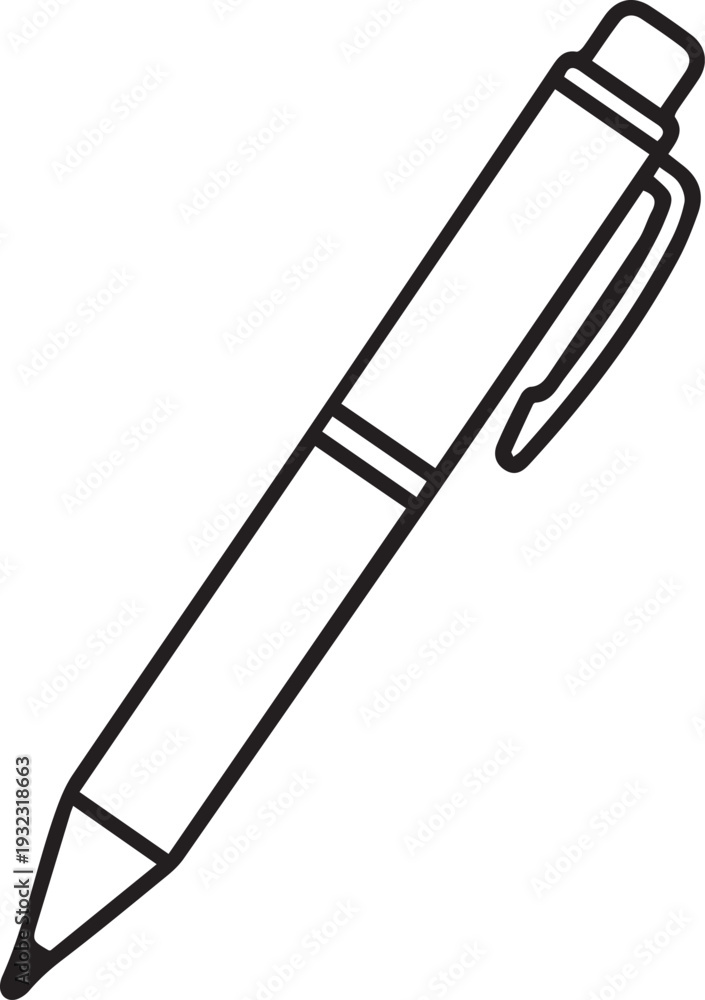 Fototapeta premium black outline of a pen icon