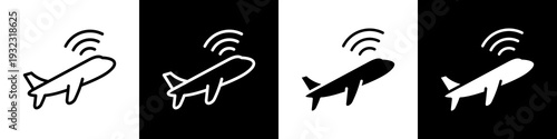 Signal  black and white icon design concept
