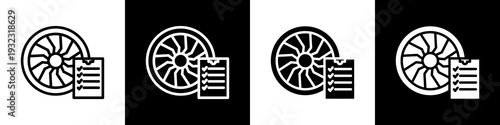 Checklist black and white icon design concept