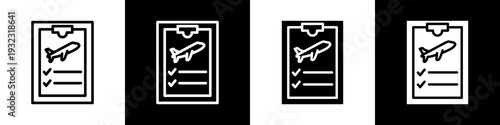 Checklist black and white icon design concept
