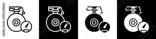 Wheel  black and white icon design concept