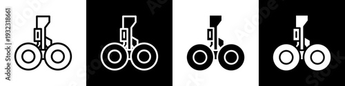 Wheel  black and white icon design concept