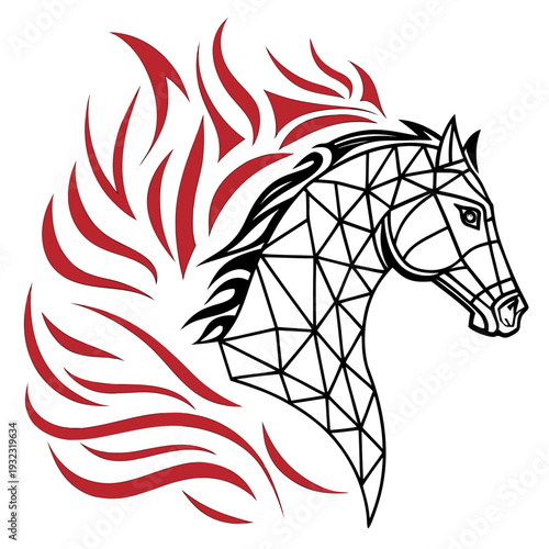 Premium Modern Tribal Horse 1