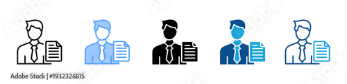 Hiring Manager icon multiple style and collection