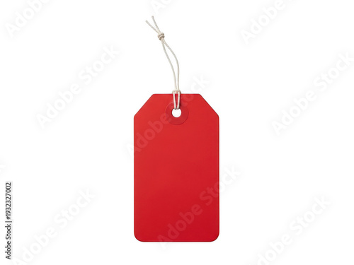 A red tag with a string png