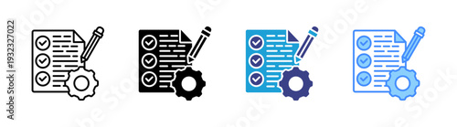 Checklist  icon set multiple style collection