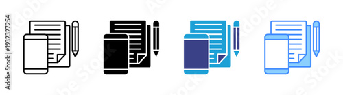 Contract  icon set multiple style collection