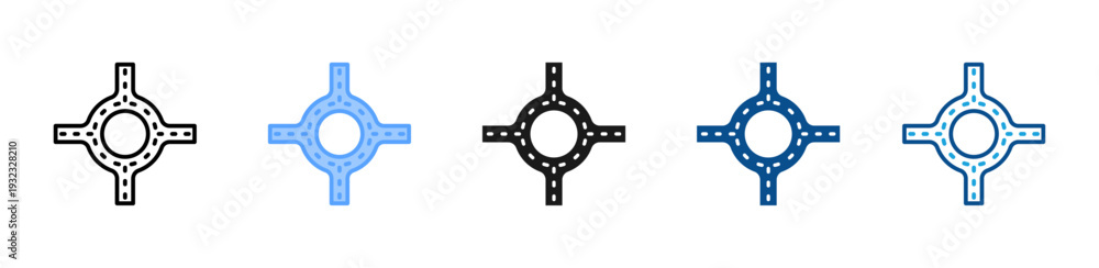 Obraz premium Roundabout icon multiple style and collection