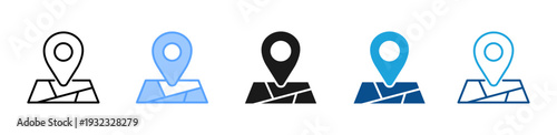 Location icon multiple style and collection