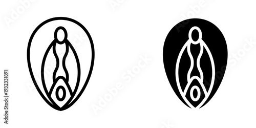 Vagina icon, element icon for design branding, print, and digital media