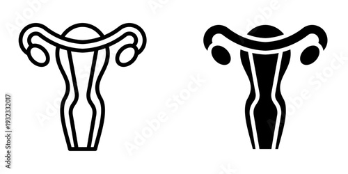 Uterus icon, element icon for design branding, print, and digital media