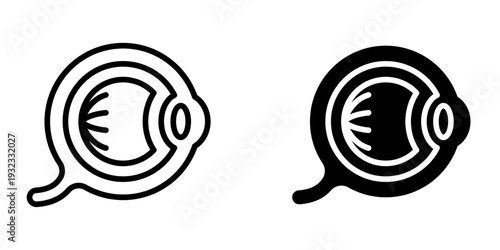 Eyeball icon, element icon for design branding, print, and digital media