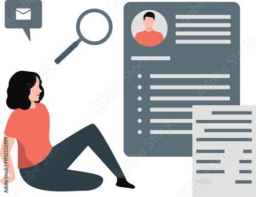 The girl is seeing CV profile