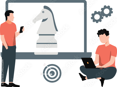 The boy is showing chees game.