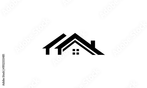 Modern Abstract House Roofline Logo Design.