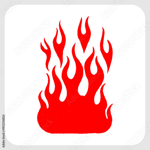 Spicy Red Fire Mascot Element for Creative Food and Lifestyle Branding.