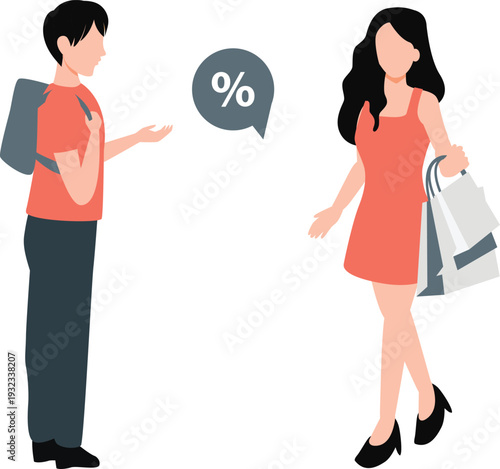 The girl is holing shopping bag.