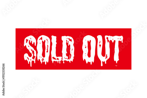 SOLD OUT - SOLD OUT（売り切れ）の表示のよく目立つセールPOP、アイコン

