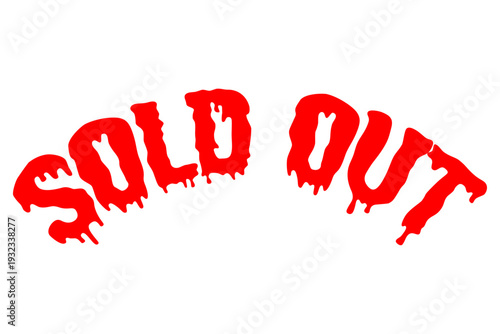 SOLD OUT - SOLD OUT（売り切れ）の表示のよく目立つセールPOP、アイコン
