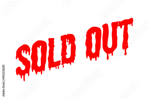 SOLD OUT - SOLD OUT（売り切れ）の表示のよく目立つセールPOP、アイコン
