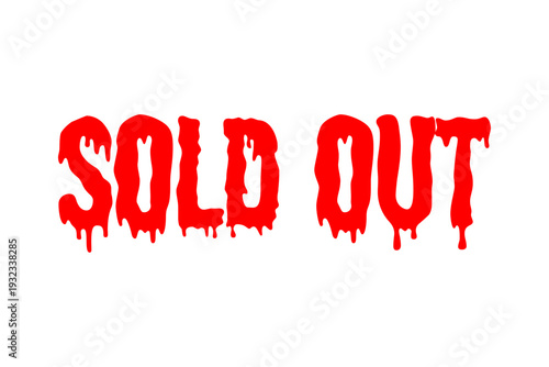 SOLD OUT - SOLD OUT（売り切れ）の表示のよく目立つセールPOP、アイコン
