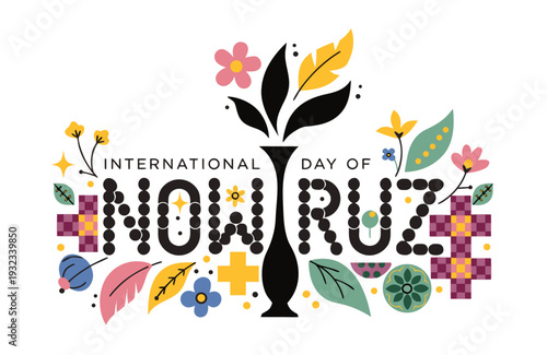 Nowruz Celebration Vector, Persian New Year Cultural Festival Illustration