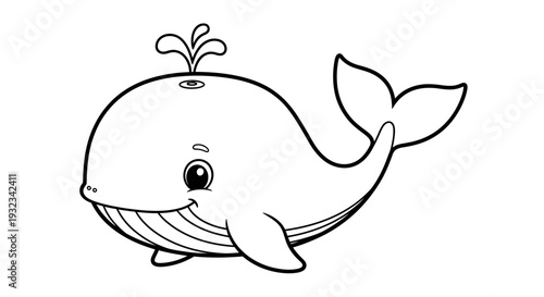 Whle Line Art for Coloring