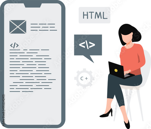 Mobile showing SEO development app.