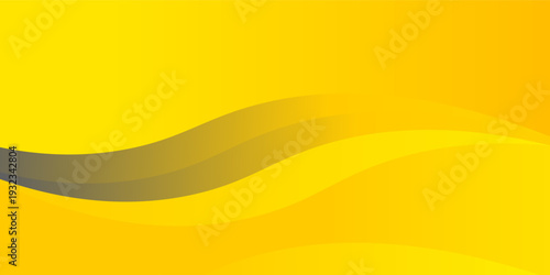 Yellow Background Waving Futuristic Abstract, Modern Design Concept of Overlapping Orange Gradation Yellow Wave