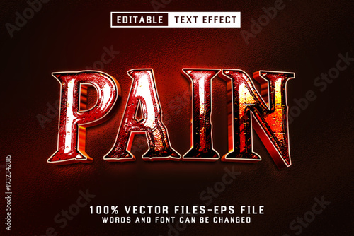 Pain Editable Text Effect
