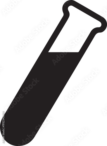 Laboratory test tube solid icon